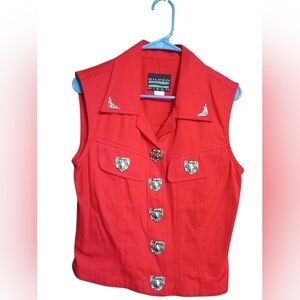 Silver River Women's Vest With Silver/Metal Decor Size M